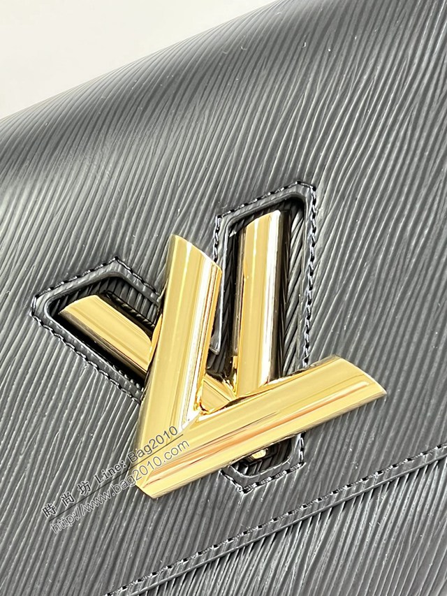 LV專櫃2023新款Twist中號手袋 M50282黑白母子包 路易威登Epi皮革母子包鏈條肩背女包 dn1184